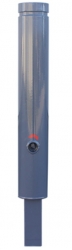 Stahlpoller PHARUS mit Ziernut, Ø 121 mm, Höhe: 900 mm, Dreikant